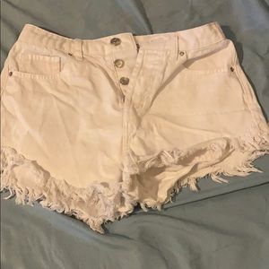 white jean shorts